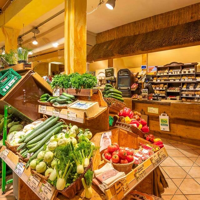 Gemüseauslage im Naturkostladen Häcklingen in Lüneburg